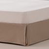 Cubre Canapé Liso Alto 30cm Algodón Poliéster Ancho Cama 135cm Beige