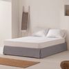 Cubre Canapé Liso Alto 30cm Algodón Poliéster Ancho Cama 135cm Gris