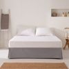 Cubre Canapé Liso Alto 30cm Algodón Poliéster Ancho Cama 135cm Gris