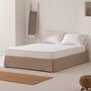 Cubre Canapé Liso Alto 30cm Algodón Poliéster Ancho Cama 140cm Beige