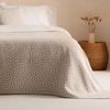 Colcha Jacquard Cama 80/90 Cm Algodón Suave Y Ligera Entretiempo Cinti 180x270cm Color Beige