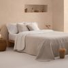 Colcha Jacquard Cama 150 Cm Algodón Suave Y Ligera Entretiempo Cinti 250x270cm Color Beige