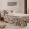 Colcha Jacquard Cama 150 Cm Algodón Suave Y Ligera Entretiempo Salvi 250x270cm Color Beige