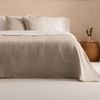 Colcha Jacquard Cama 150 Cm Algodón Suave Y Ligera Entretiempo Marea 250x270cm Color Gris