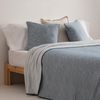 Colcha Jacquard Cama 150 Cm Algodón Suave Y Ligera Entretiempo Marea 250x270cm Color Azul