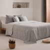 Colcha Jacquard Cama 150 Cm Algodón Suave Y Ligera Entretiempo Lindi 250x270cm Color Gris