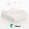 Colcha Jacquard Cama 150 Cm Algodón Suave Y Ligera Entretiempo Lindi 250x270cm Color Blanco