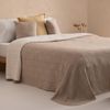 Colcha Jacquard Cama 150 Cm Algodón Suave Y Ligera Entretiempo Zanzi 250x270cm Color Beige