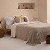 Colcha Jacquard Cama 150 Cm Algodón Suave Y Ligera Entretiempo Zanzi 250x270cm Color Beige