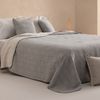 Colcha Jacquard Cama 180 Cm Algodón Suave Y Ligera Entretiempo Zanzi 270x270cm Color Gris