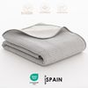 Colcha Jacquard Cama 180 Cm Algodón Suave Y Ligera Entretiempo Zanzi 270x270cm Color Gris