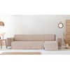 Funda Sofá Chaise Longue 240cm Derecha Impermeable Antimanchas Apto Mascotas (hasta 270cm De Ancho), Beige