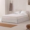 Cubre Canapé Liso Alto 30cm Algodón Poliéster Ancho Cama 90cm Blanco