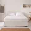 Cubre Canapé Liso Alto 30cm Algodón Poliéster Ancho Cama 90cm Blanco