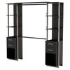 Vestidor Moon Melamina Miroytengo  204x210 Cm- Roble/negro