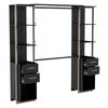 Vestidor Moon Melamina Miroytengo  204x210 Cm- Roble/negro