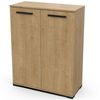 Mueble Auxiliar Izzy Melamina 80x102x36 Cm - Roble Hamilton