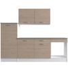 Cocina Modular Eko 6 Módulos Miroytengo Color Blanco Y Roble 220 Cm