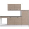 Cocina Modular Eko 6 Módulos Miroytengo Color Blanco Y Roble 220 Cm