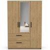 Armario Craft Con Espejo Melamina 134x192x52 Cm - Roble Hamilton