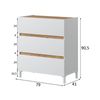 Pack De Muebles Dormitorio Tempus Melamina - Blanco Artik Y Roble Nodi