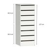 Muebles Auxiliares Pack 2 Cajoneras Interior Armarios Miroytengo Color Blanco Brillos 46x64x45 Cm