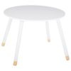 Miroytengo Pack Mesa Infantil Douceur En Melamina Con Patas De Madera Y Silla A Juego Color Blanco