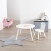 Miroytengo Pack Mesa Infantil Douceur En Melamina Con Patas De Madera Y Silla A Juego Color Blanco