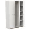 Miroytengo Armario Dormitorio Watson Con Espejo 3 Puertas Color Blanco Mate Y Roble Kronberg 134x192 Cm