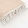 Fouta De Playa Lisa, Pareo De Algodón Ligero Tacto Suave Con Flecos 190x180cm Color Beige