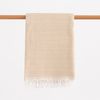 Fouta De Playa Lisa, Pareo De Algodón Ligero Tacto Suave Con Flecos 190x180cm Color Beige