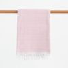 Fouta De Playa Lisa, Pareo De Algodón Ligero Tacto Suave Con Flecos 90x180cm Color Rosa