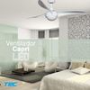 Bastilipo - Capri Titanio Led - Ventilador De Techo Led Con Mando A Distancia