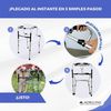 Andador Para Ancianos Mobiclinic Aluminio 4 Apoyos Sin Ruedas Plegable Antideslizante Altura Regulable Pórtico