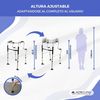 Andador Para Ancianos Mobiclinic Aluminio 4 Apoyos Sin Ruedas Plegable Antideslizante Altura Regulable Pórtico