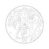 Pintar Con Arenas - Reloj Elefante Pop Art Ø30 Cm
