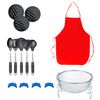 Batería Cocina Set 25 Piezas Vitro Inducción Aluminio Titanio Gridinlux