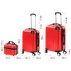 Set 3 Maleta Cabina Viaje Grande Mediana Trolley Rojo  Gridinlux