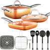 Juego Sartenes Set 12 Piezas Cocina Inducción Aluminio Gridinlux