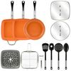 Juego Sartenes Set 12 Piezas Cocina Inducción Aluminio Gridinlux