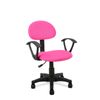 Sillas De Oficina Con Asiento Textil Color Rosa. Modelo Leyre