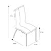 Pack De 4 Sillas De Comedor Estilo Contemporáneo Con Asiento Y Respaldo Fabricados En Pu Color Blanco. Modelo Marian