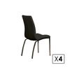 Pack De 4 Sillas De Comedor Estilo Contemporáneo Con Asiento Y Respaldo Fabricados En Pu Color Negro. Modelo Marian