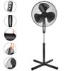 Ventilador Pie Oscilante 40 Cm, 3 Velocidades, Altura Ajustable, Temporizador, Mando Distancia Negro 45w Briebe Fn122397