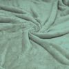 Manta Sofá Invierno Sedalina Lisa Y Borreguito Polar Sherpa 130x160 Cm Calentita Gruesa Suave Verde  Briebe -