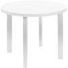 Mesa De Resina Redonda 90øx73cm Viana  - Crevicosta. Blanco