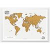 Enjoyers - Mapa Del Mundo Para Rascar. Mapamundi Rascable Ilustrado. Laminas Decorativas Pared 65x45 Cm. Lamina Viajes Regalo Para Viajeros. Con Marco