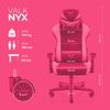 Silla Gaming Valk Nyx Roja - Reclinable, Transpirable, Reposabrazos 2d