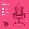 Silla Gaming De Tela Valk Freya Gris - Reclinable, Reposabrazos 4d