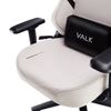 Silla Gaming De Tela Valk Freya Blanco Perla - Reclinable, Reposabrazos 4d